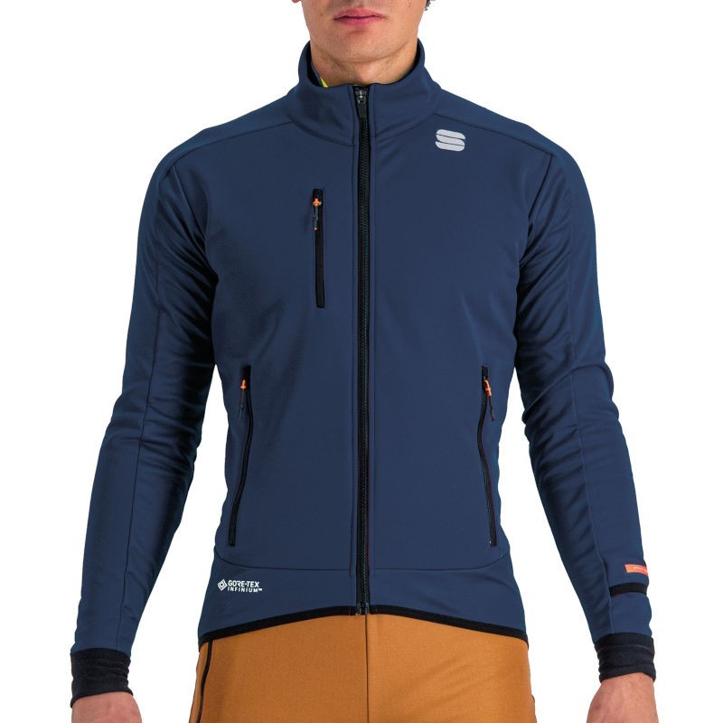 Тёплая разминочная куртка Sportful Apex WS Jacket галактический синий Тёплая разминочная куртка Sportful Apex WS Jacket галактический синий
